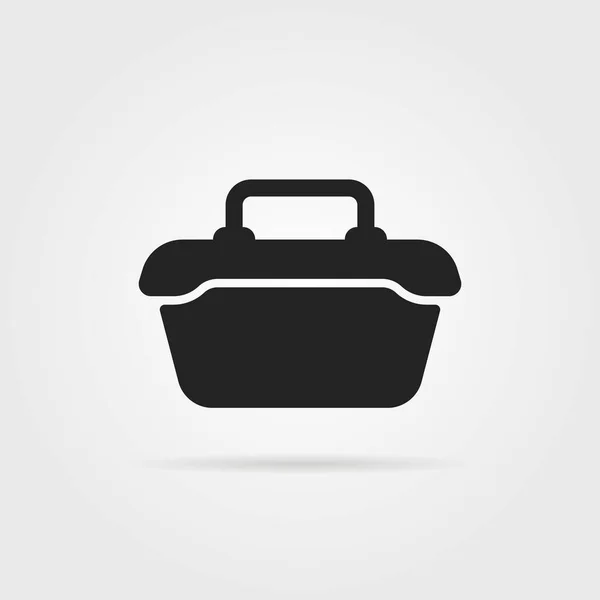 Tool or food container black icon — Stock vektor