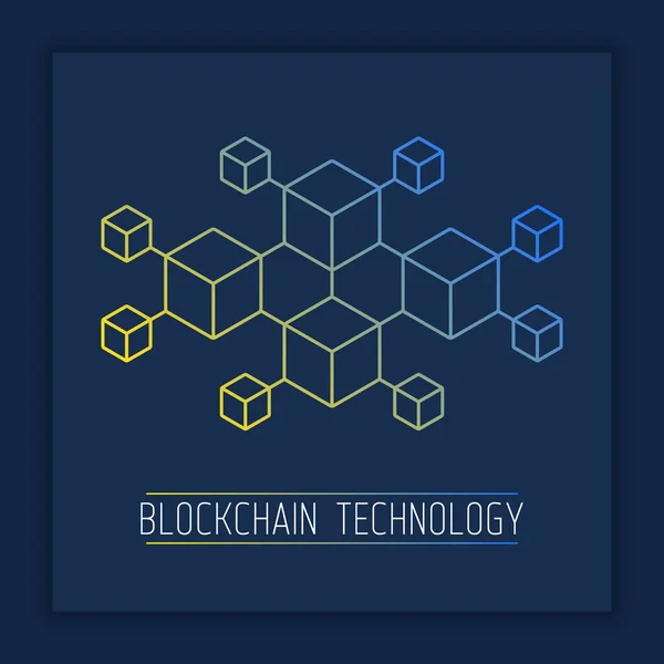 Simple layout with blockchain future technology — 图库矢量图片