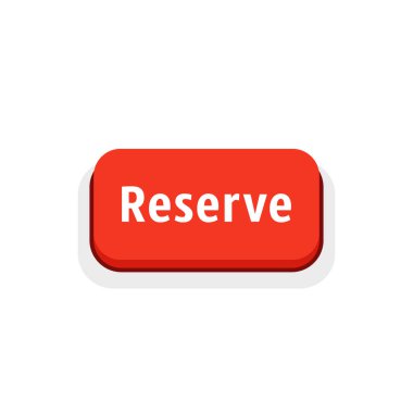 Beyaz üzerine izole kırmızı yedek düğme