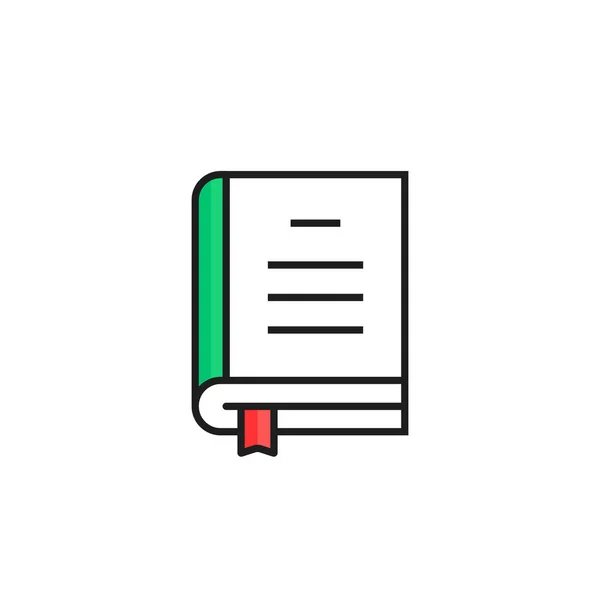 Simple linear book color icon — Stockový vektor