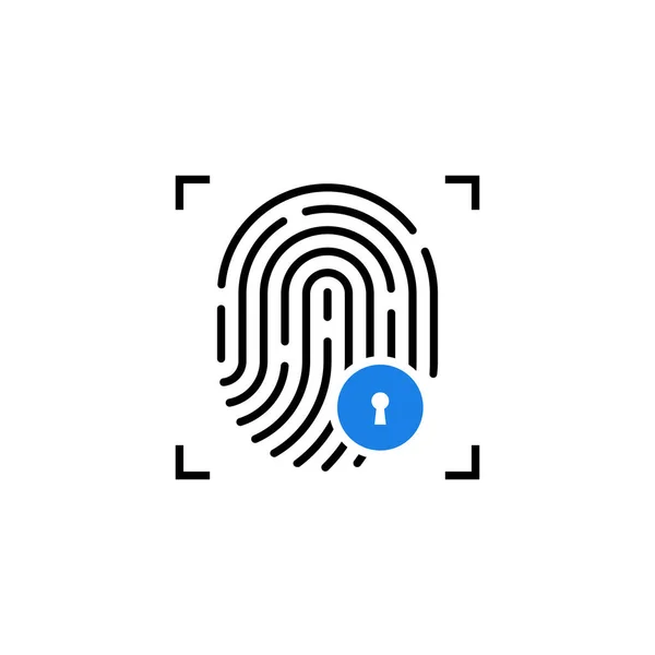 Fingerprint icon like security access —  Vetores de Stock