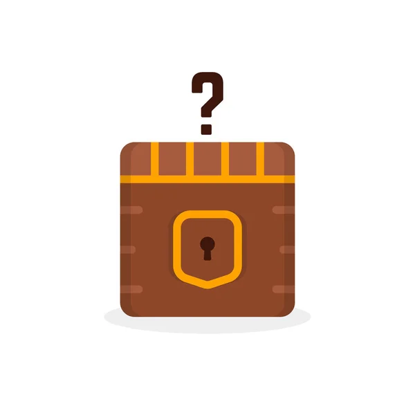 Cartoon Question Box Treasure Concept Mmorpg Game Item Micro Payments — ストックベクタ