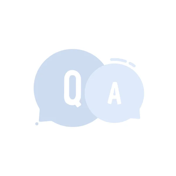 Cartoon Question Answer Bubble Minimal Flat Style Trend Modern Simple — Vettoriale Stock