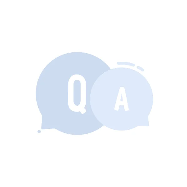 Cartoon Question Answer Bubble Minimal Flat Style Trend Modern Simple — Stockový vektor