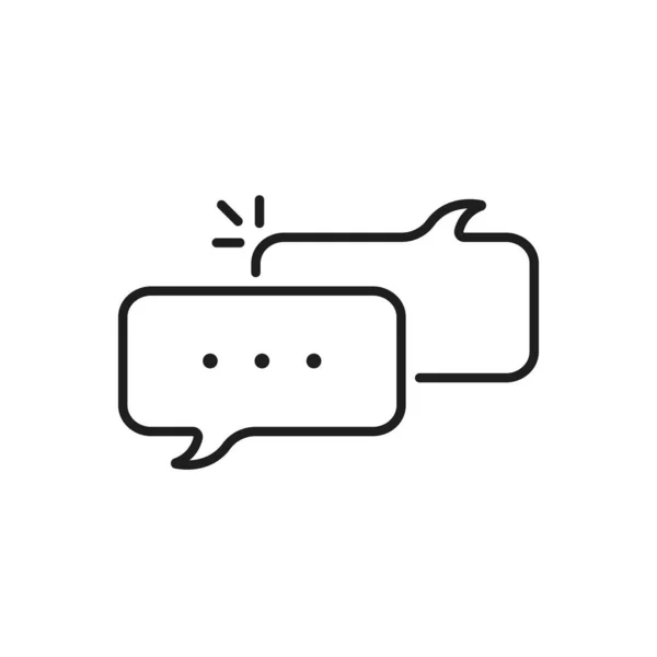 Thin Chat Room Linear Popup Icon Concept Client Feedback Website — Vetor de Stock