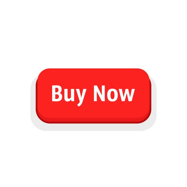 Buy Now Red Cartoon Button Flat Simple Modern Cpc Ppc — 图库矢量图片