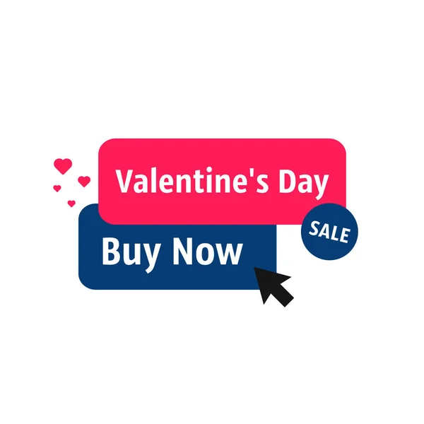 Buy Now Valentine Day Sale Concept Client Making Easy Pre — 图库矢量图片