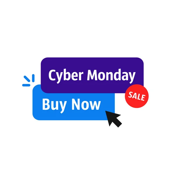 Buy Now Cyber Monday Sale Concept Client Making Easy Pre — 图库矢量图片