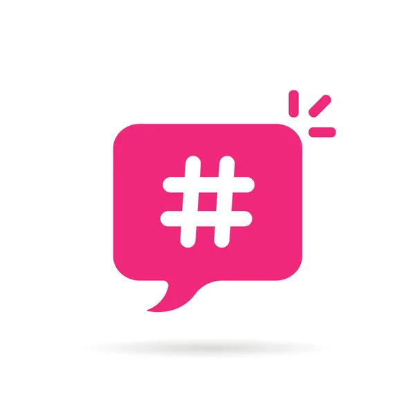 Trendy Bubble Met Hashtag Logo Concept Van Online Micro Blog — Stockvector