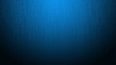 Soyut teknoloji ikili kod arka planı. Dijital ikili veri ve güvenli veri kavramı. Mavi arkaplan üzerindeki dijital ikili veri..