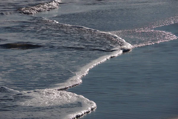 Água Suave Maré Oceano Pacífico Uma Praia Sul Califórnia Inverno — Fotografia de Stock