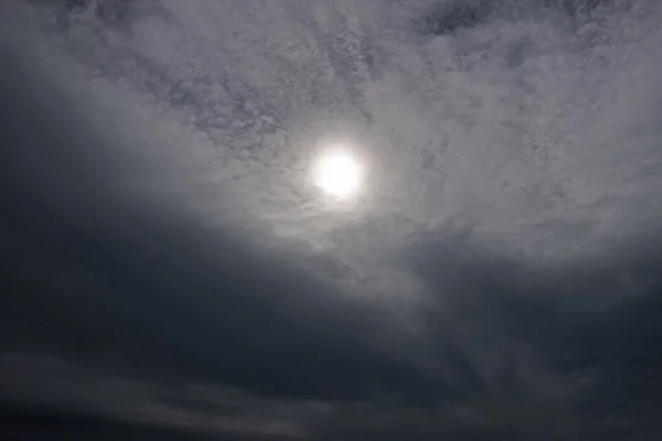 Some Sunlight Vivid Clouds Dramatic Winter Sky Ocean California — Stockfoto