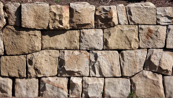 Full Frame Close View Old Retainer Wall Made Large Stones — Stock Photo, Image