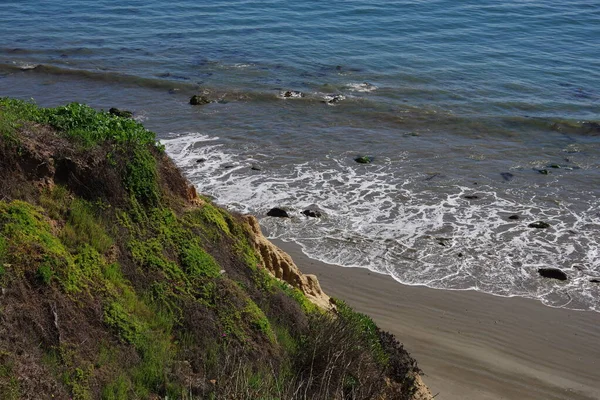 Bluffs Costa Santa Barbara Com Vista Para Praia Oceano Pacífico — Fotografia de Stock
