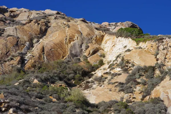 Paisaje Rocoso Costero California Día Soleado Brillante Con Cielo Azul — Foto de Stock