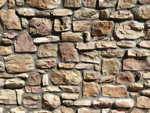 Close View Section Wall Natural Stones — Stockfoto