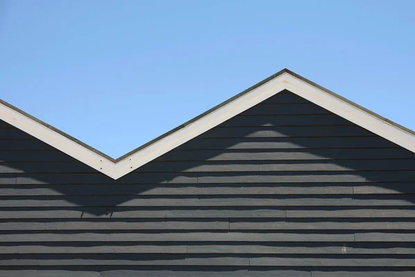 Zigzag Shaped Roof Front Blue Sky — Fotografia de Stock