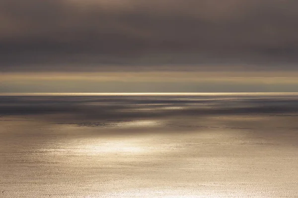 Pôr Sol Dourado Sobre Oceano Pacífico Visto Carmel Highlands Califórnia — Fotografia de Stock