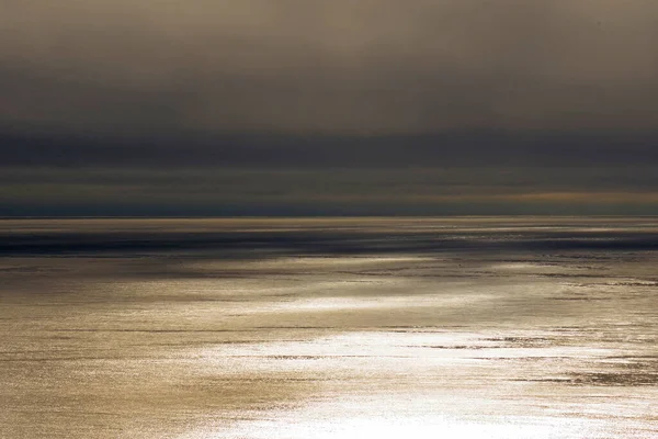 Atardecer Dorado Sobre Océano Pacífico Visto Desde Carmel Highlands California — Foto de Stock