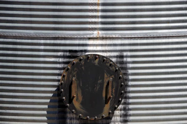 Дренажна Розетка Нижній Частині Великого Промислового Силосу — стокове фото