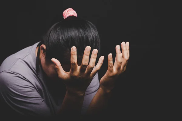 Christianity Woman Catholic Hand Pray Worship Church Hands Folded Prayer — Φωτογραφία Αρχείου