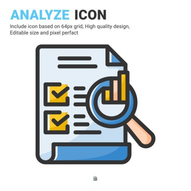 Beyaz arkaplanda izole edilmiş taslak renk biçimi olan simge vektörünü analiz et. Vektör illüstrasyon analitiği, iş, finans, endüstri, şirket, uygulamalar, web ve proje için rapor simgesi simgesi kavramı