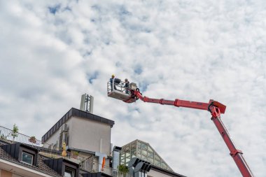 Avrupa 'da Ağır İşçi İnşaat Alanı.
