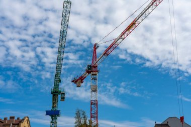 Avrupa 'da Ağır İşçi İnşaat Alanı.