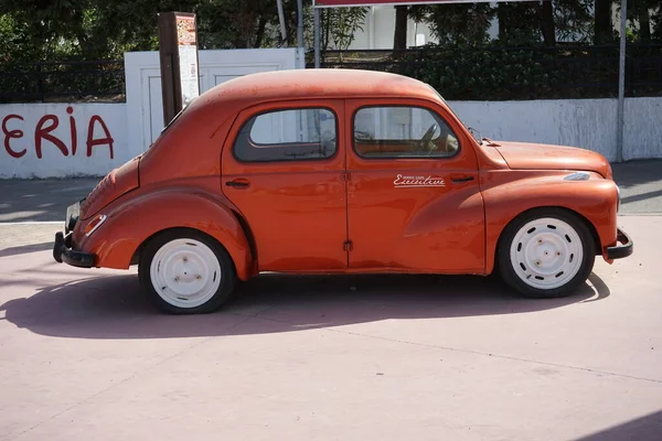 Orange Vintage Car Kolympia Rhodes Greece — Stock Photo, Image