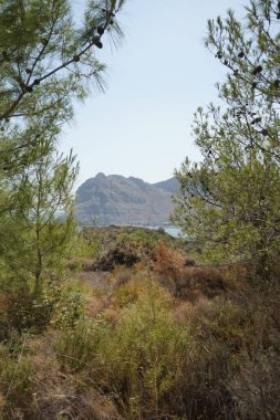 Flag Hill, Kolympia, Rodos ve Yunanistan ile Akdeniz manzaralı muhteşem manzara