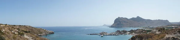Foto Panorama Magnífico Paisaje Con Una Mirada Mar Mediterráneo Con —  Fotos de Stock