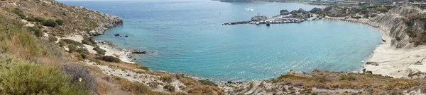 Foto Panorama Magnífico Paisaje Con Una Mirada Mar Mediterráneo Con —  Fotos de Stock