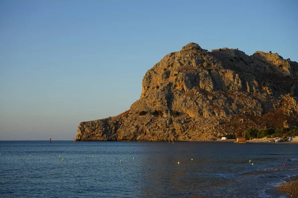 Magnífico Paisaje Con Una Mirada Mar Mediterráneo Kolympia Rodas Grecia —  Fotos de Stock