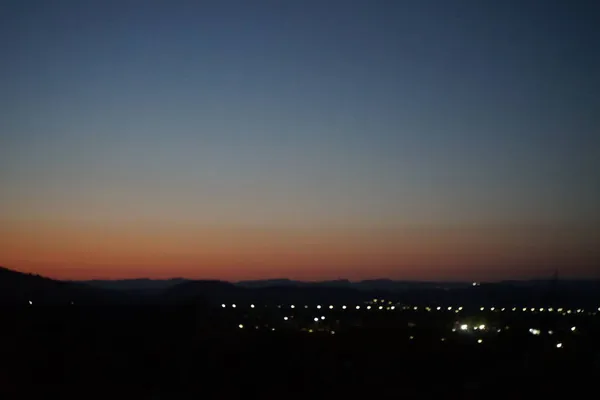 Schöne Berglandschaft Bei Sonnenuntergang Dorf Kolympia Rhodos Griechenland — Stockfoto