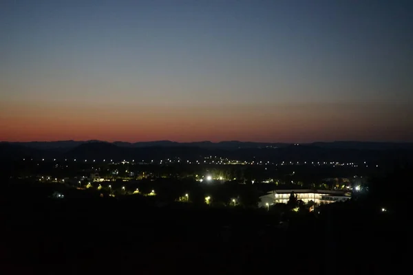 Чудовий Гірський Краєвид Заході Сонця Селі Колімпія Родос Греція — стокове фото