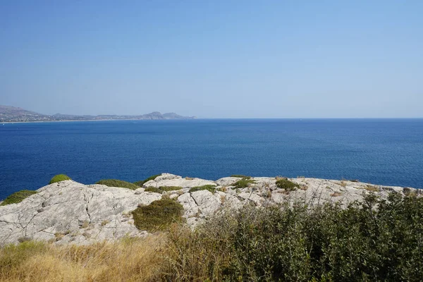 Magnífico Paisaje Mediterráneo Con Vegetación Resistente Sequía Una Pintoresca Zona —  Fotos de Stock