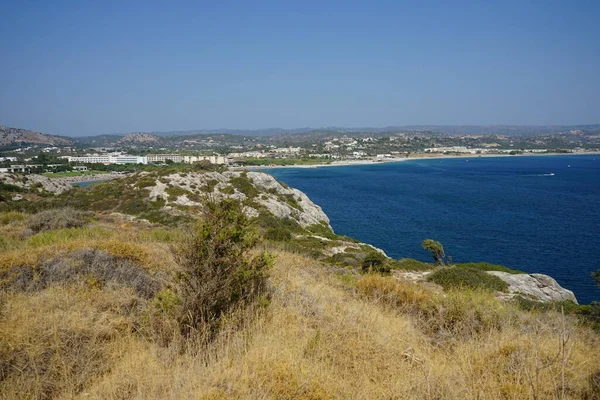 Magnífica Paisagem Mediterrânica Com Vegetação Resistente Seca Numa Pitoresca Área — Fotografia de Stock