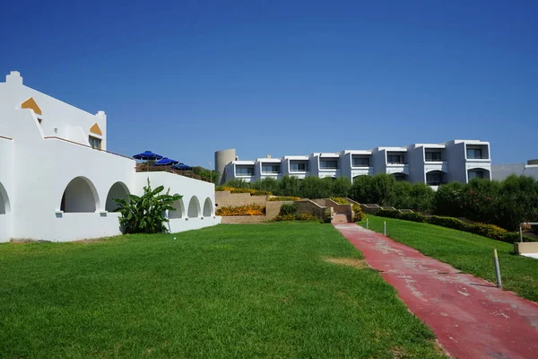 Arquitetura Moderna Área Resort Aldeia Kolympia Rodes Grécia — Fotografia de Stock