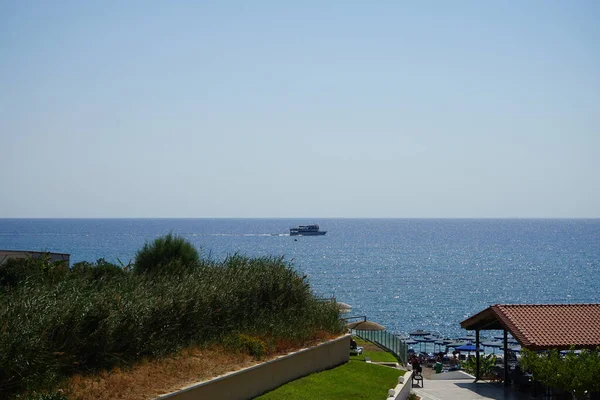 Vue Sur Mer Depuis Côte Kolympia Rhodes Grèce — Photo