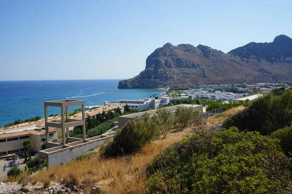 Vistas Mar Desde Costa Kolympia Rodas Grecia — Foto de Stock