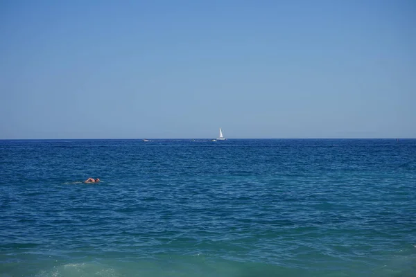 Vistas Mar Desde Costa Kolympia Rodas Grecia — Foto de Stock