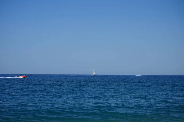 Θέα Στη Θάλασσα Από Την Ακτή Της Κολυμπίας Ρόδος Ελλάδα — Φωτογραφία Αρχείου