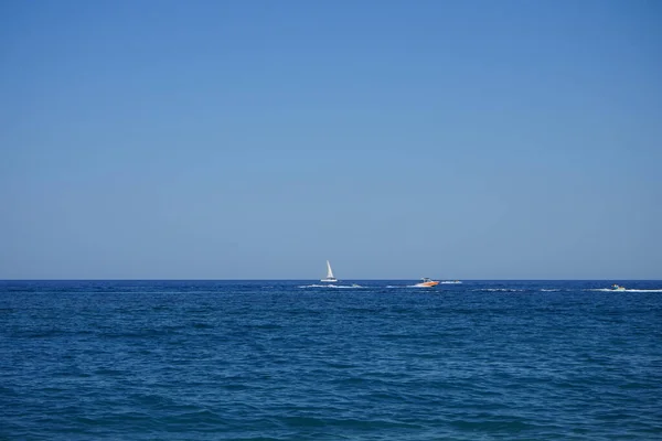 Výhled Moře Pobřeží Kolympie Rhodos Řecko — Stock fotografie