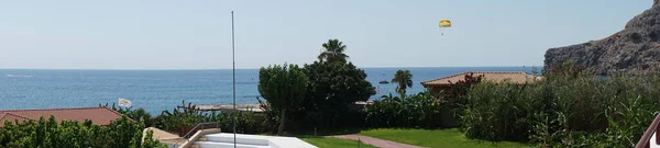 Bild Panorama Över Medelhavet Resort Område Byn Kolympia Rhodos Grekland — Stockfoto