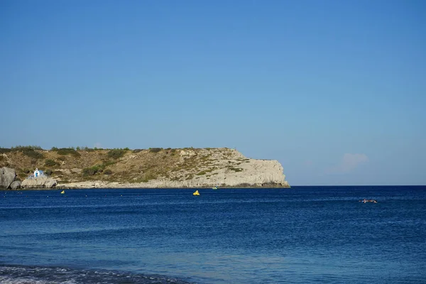 Kolimpia Rodos Yunanistan Kayalık Kıyı Şeridi Ile Muhteşem Deniz Manzarası — Stok fotoğraf