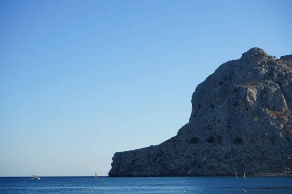 Kolimpia Rodos Yunanistan Kayalık Kıyı Şeridi Ile Muhteşem Deniz Manzarası — Stok fotoğraf