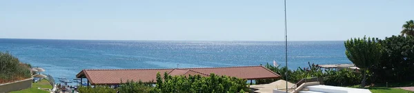 Photo Panorama Sea View Coast Kolympia Rhodes Greece — Stock Photo, Image