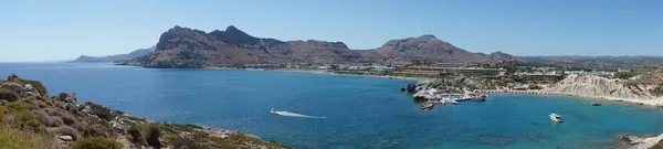 Foto Panorama Vistas Mar Desde Costa Kolympia Rodas Grecia —  Fotos de Stock