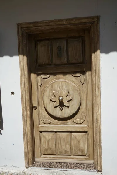 Old Door Medieval Town Rhodes Greece Architecture Landmarks Island Rhodes — Stock Photo, Image