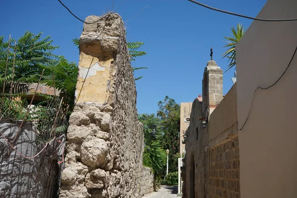 Arquitectura Antigua Ciudad Medieval Rodas Grecia —  Fotos de Stock